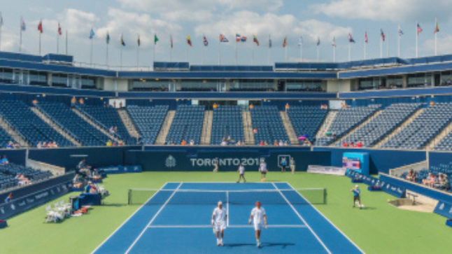 a sports stadium