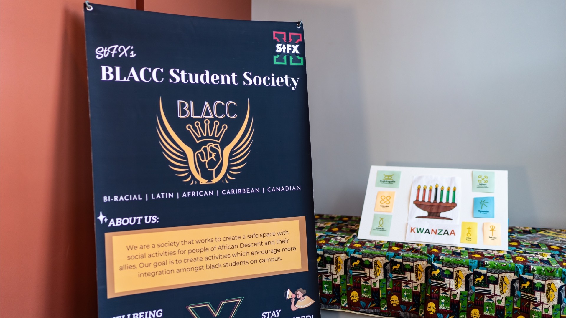 Blacc Student Society handbook and Kwanzaa card