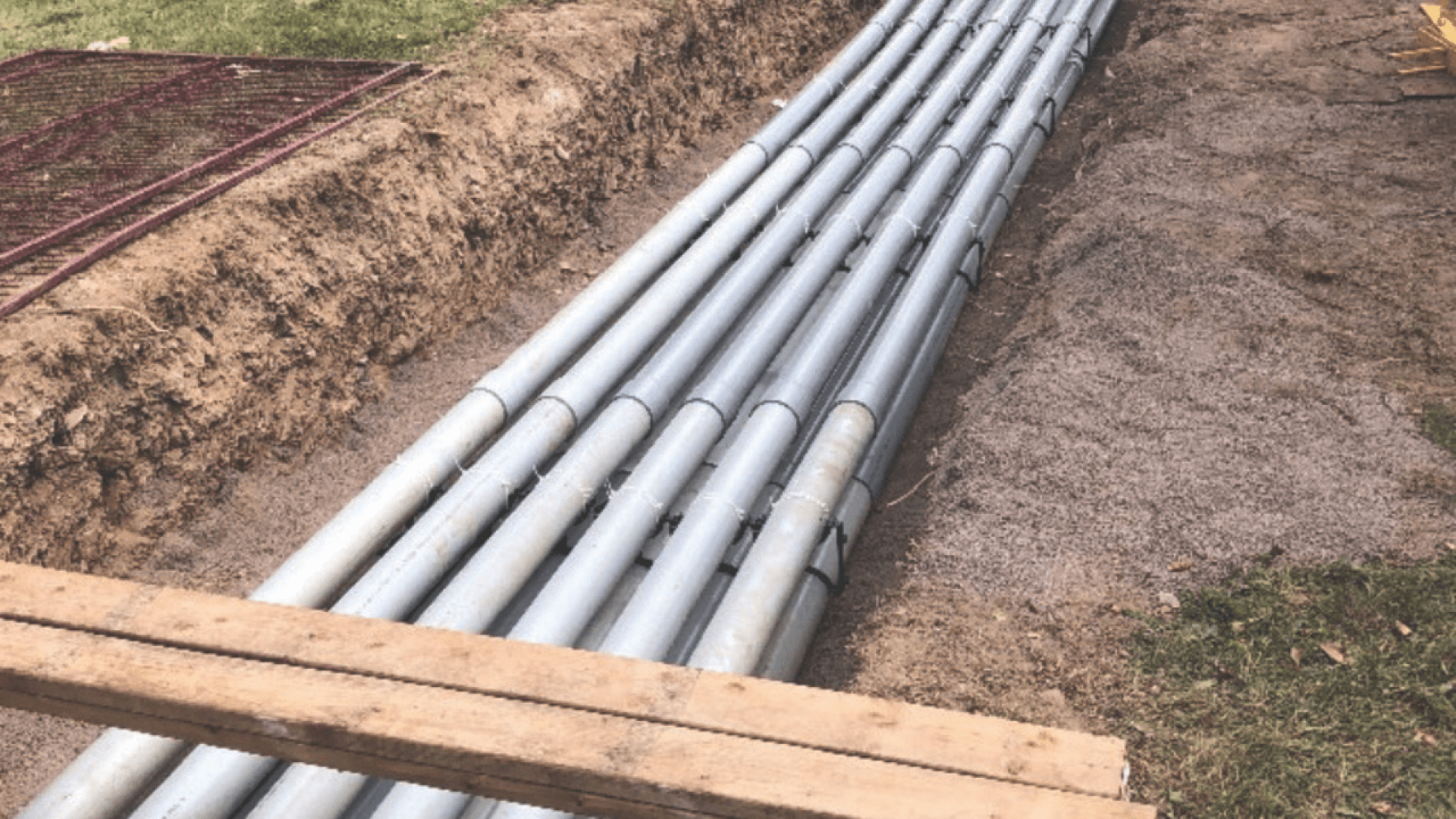 Underground electrical duct bank at Victor Phillip Dahdaleh Hall construction site