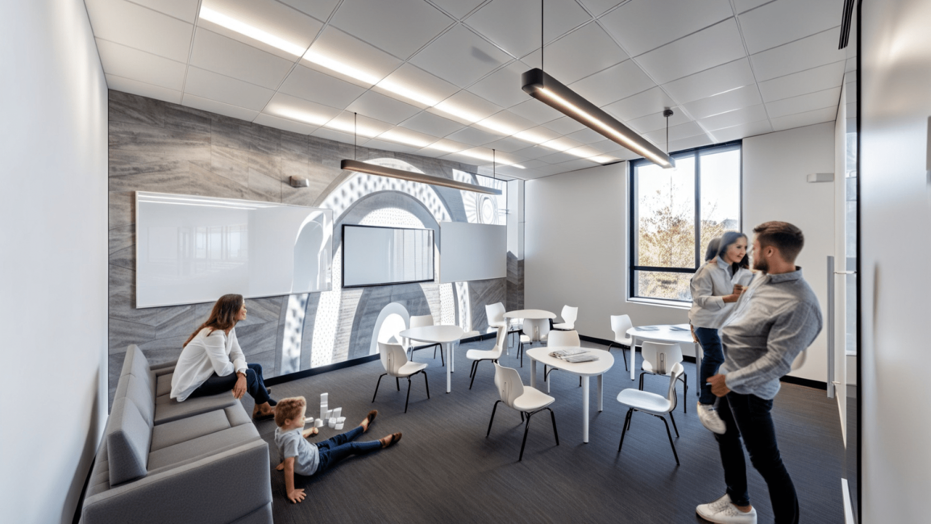 Rendering of developmental psychology lab at Victor Phillip Dahdaleh Hall
