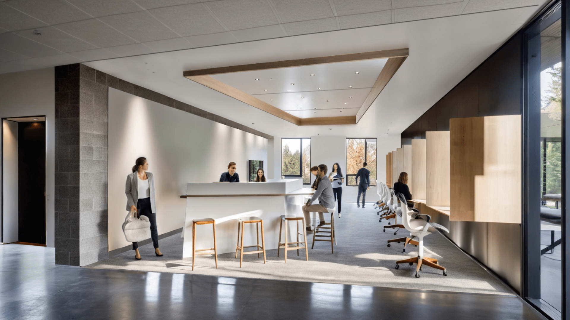 Rendering of collaborative student research at Victor Phillip Dahdaleh Hall