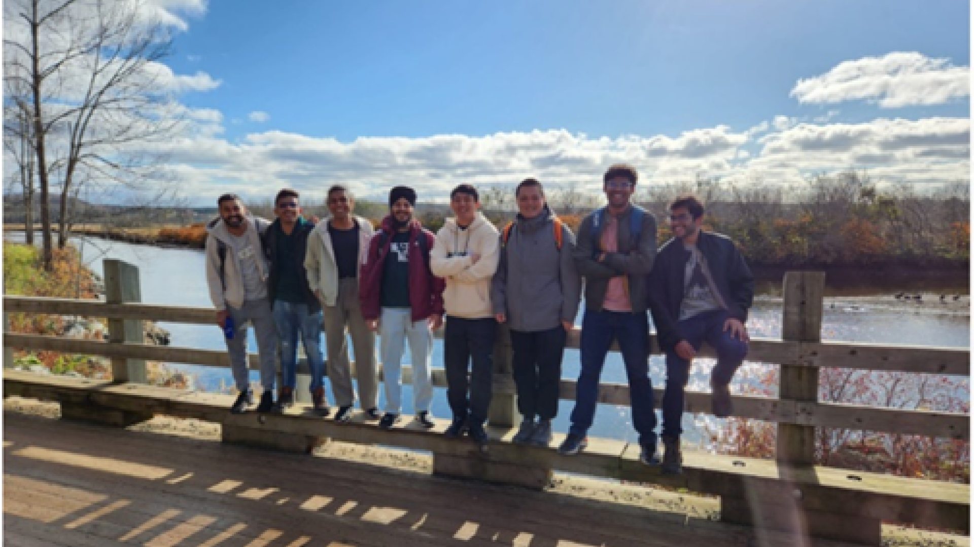 Students enjoying the landing