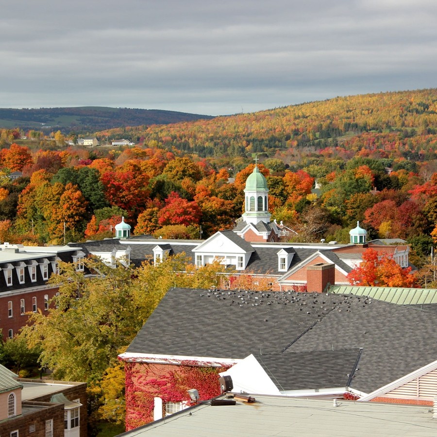 Aerial photo of the StFX campus