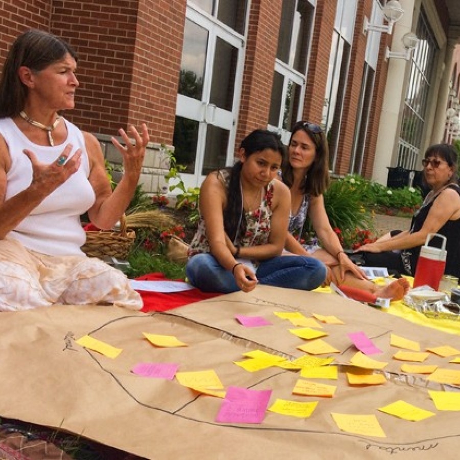 Andrea Currie doing an activity