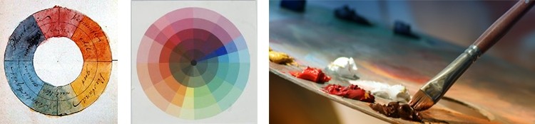 3 different colour pallets