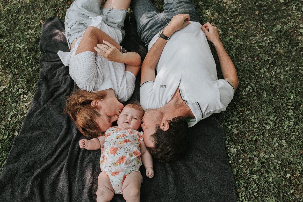 Couple with baby