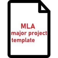 MLA major project template thumbnail