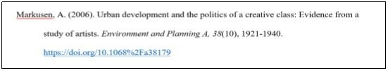 APA's Reference screenshot