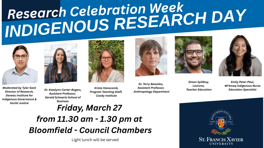 StFX Indigenous Research Day 2026 poster