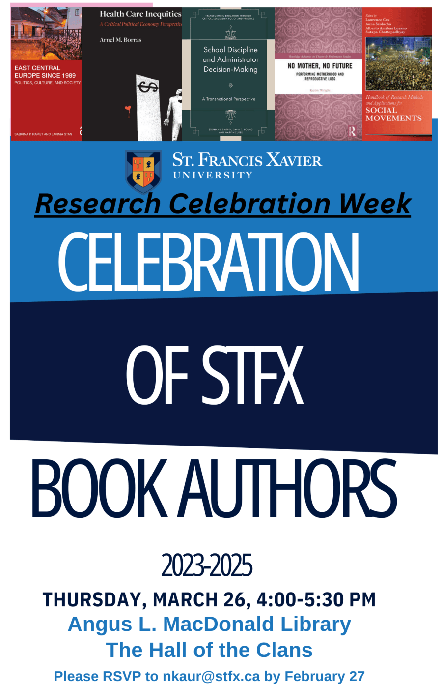 Celebration of StFX Book Authors 2026 poster