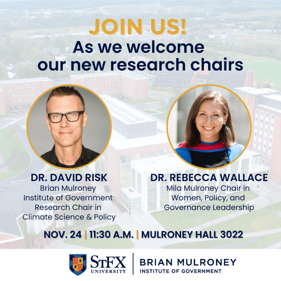 Photo of the two new research chairs.