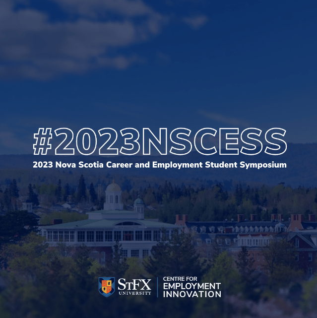 Poster for the 2023 Nova Scotia Career and Employment Student Symposium.