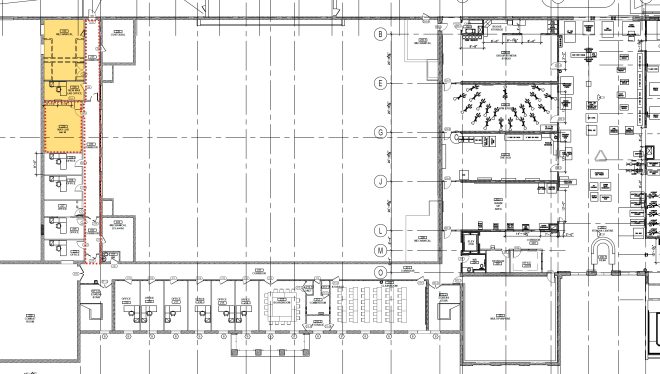 Map of Saputo Centre 2nd Floor 
