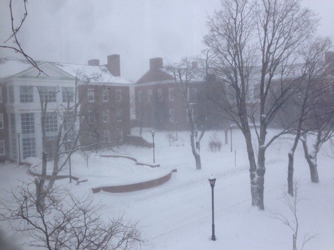 Snow storm Schwartz school