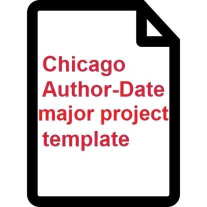 Chicago Author-Date major project template thumbnail
