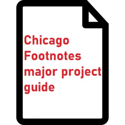 Chicago Footnotes major project guide thumbnails