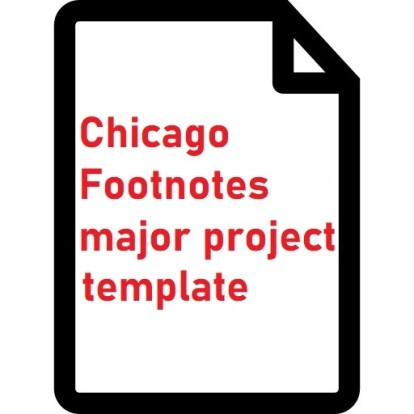 Chicago Footnotes major project template thumbnails