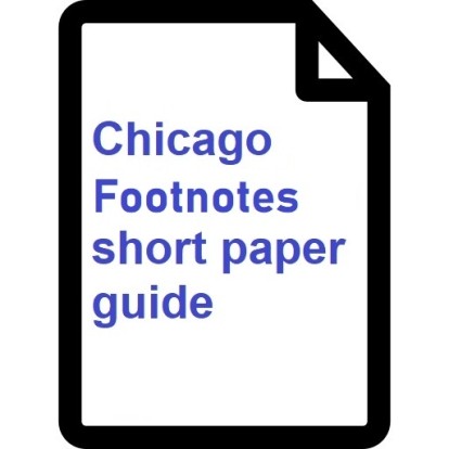 Chicago Footnotes short paper guide thumbnails