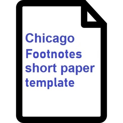 Chicago Footnotes short paper template thumbnails