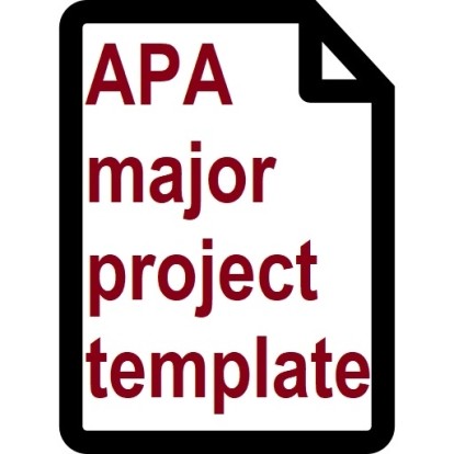 APA major project template thumbnail