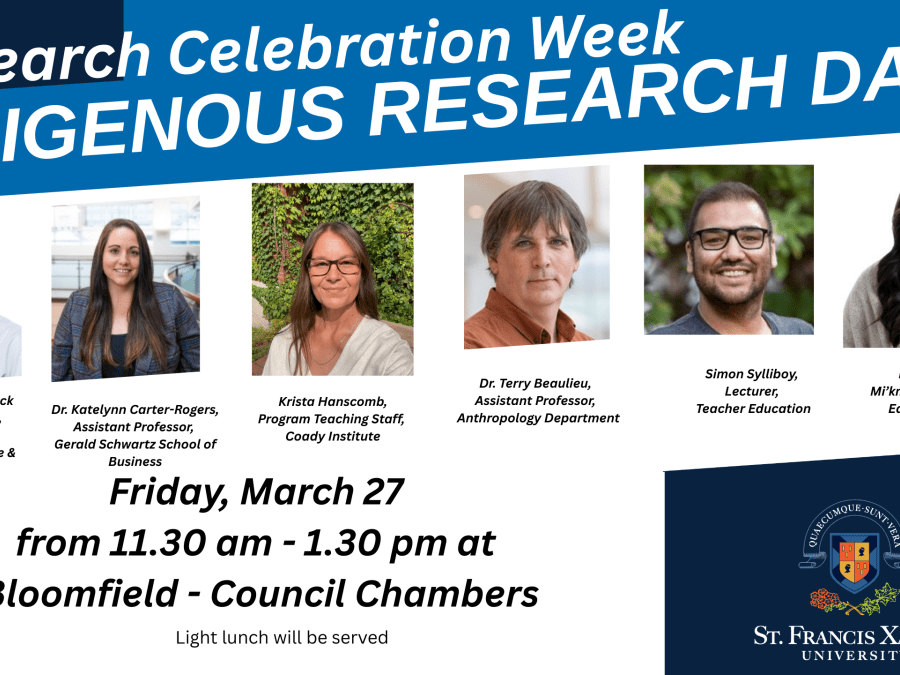 StFX Indigenous Research Day 2026 poster
