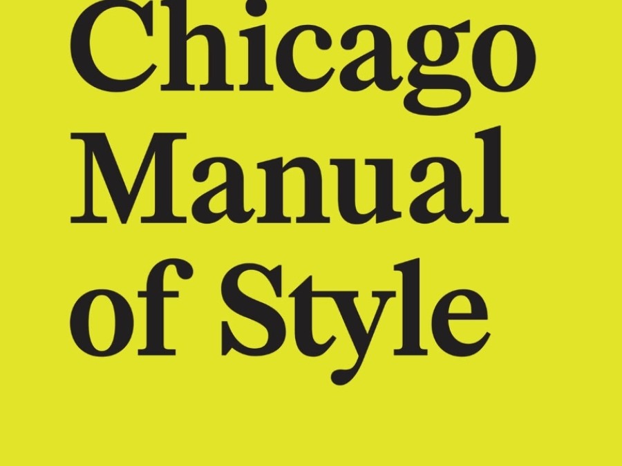 The Chicago Manual of Style 18th Edition, yellow background with black text