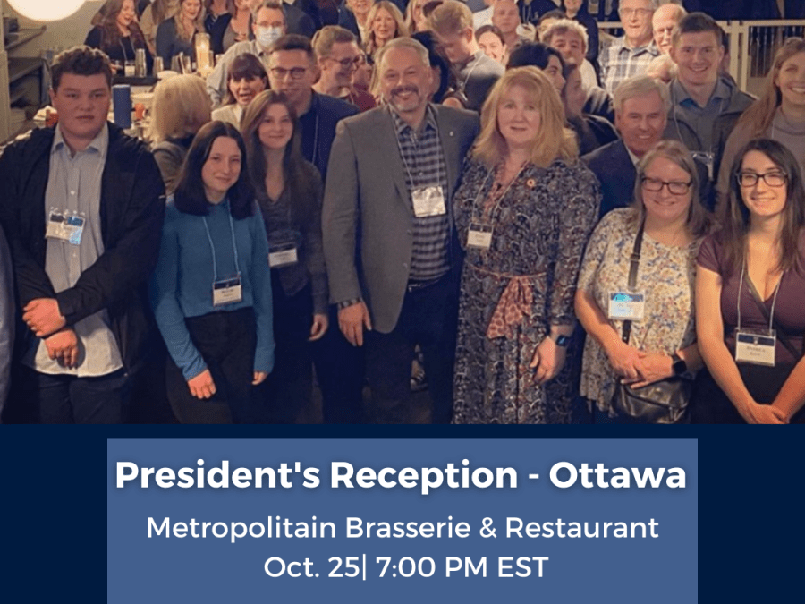 Promo graphic for StFX Alumni President's Reception - Ottawa