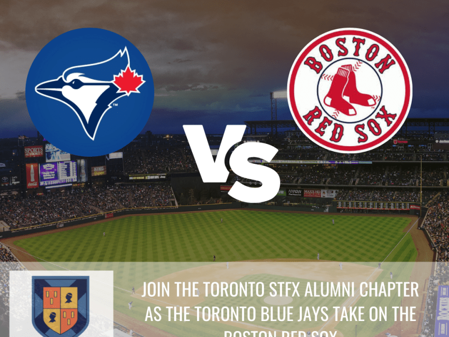 Promotional graphic for Toronto Alumni chapter - Blue Jays game
