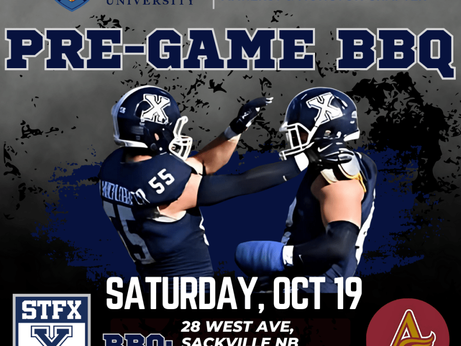 AmherstMoncton Football BBQ Event Poster