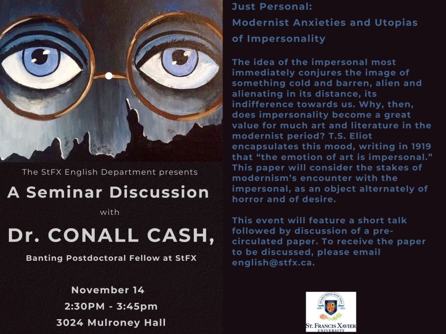 Seminar Discussion on Just Personal: Modernist Anxieties and Utopias of Impersonality