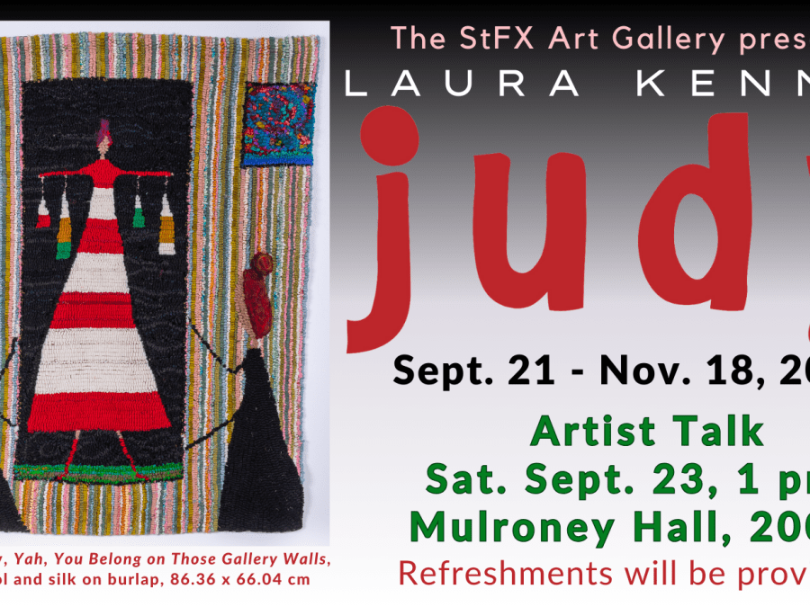 JUDY exhibition poster with artist talk date