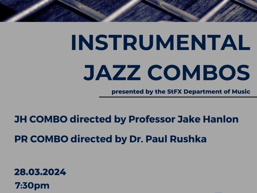 March 28 @ 7:30pm: JH & PR COMBOS in the Schwartz Auditorium.
