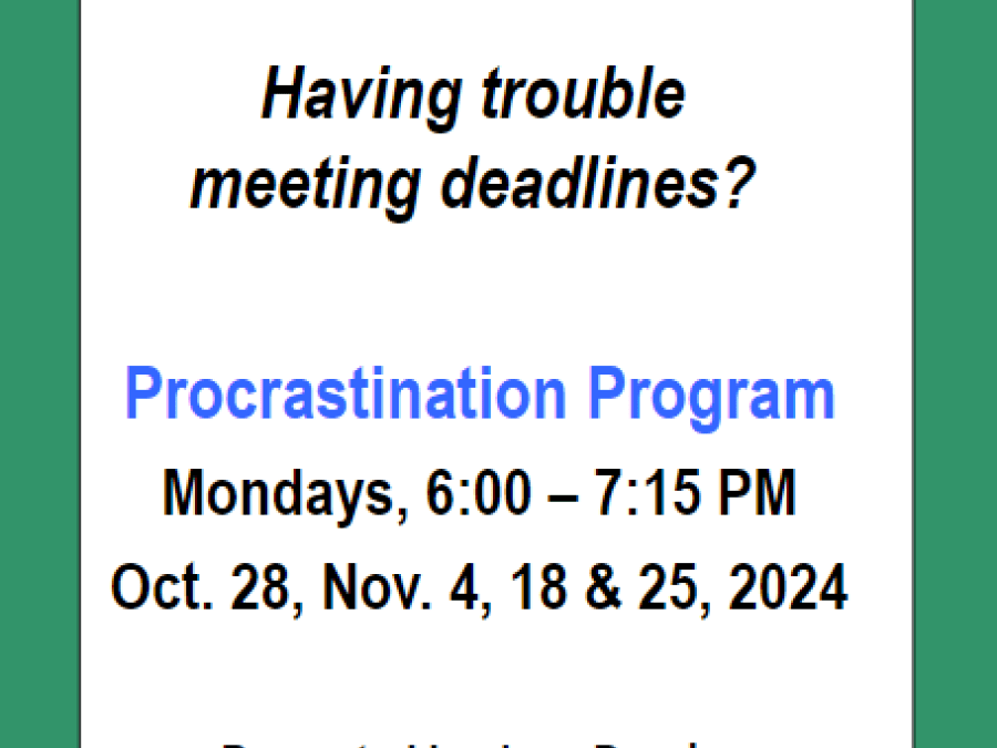 Tackling Procrastination Workshop Poster