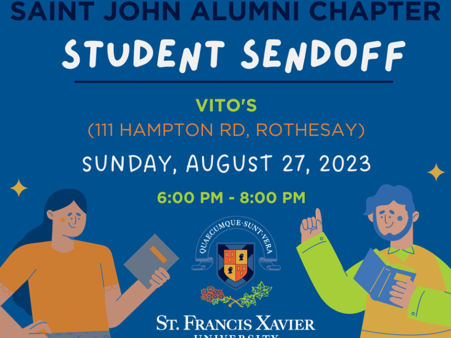 Poster for Saint John Alumni Student Sendoff