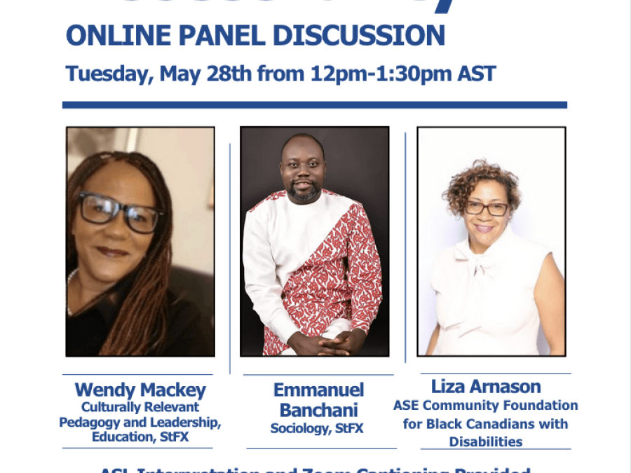 A Black woman with glasses and long hair, a Black man with a white shirt and a Black woman with a white shirt