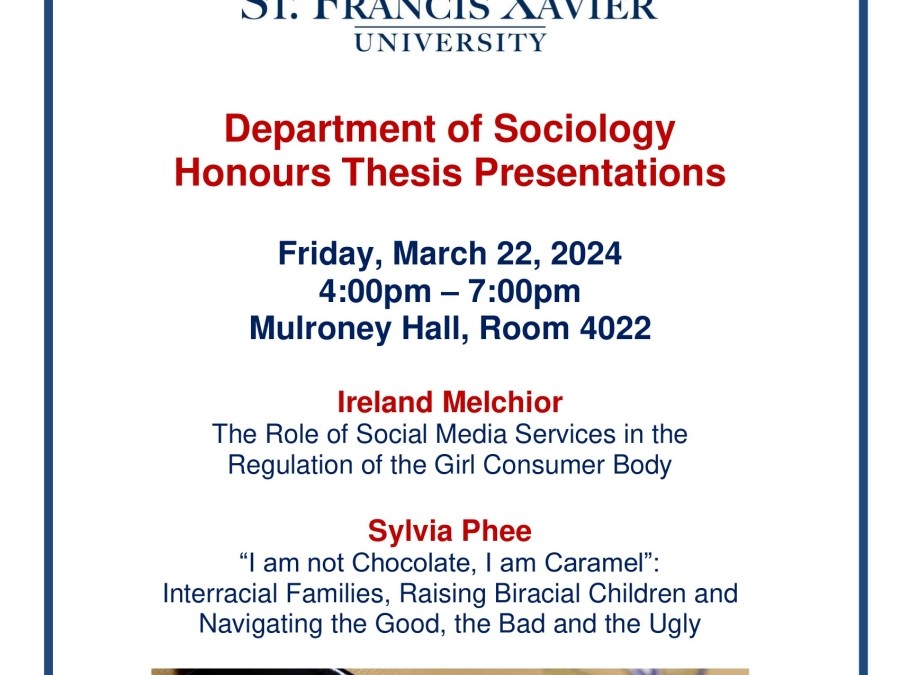 Sociology Honours Thesis Poster 2024