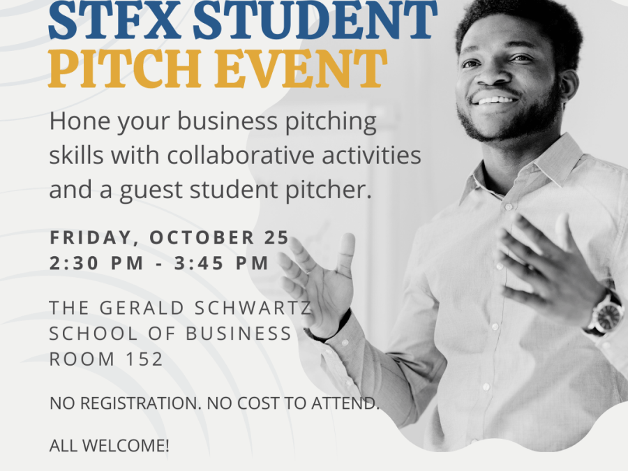 StFX Student Pitch Event Poster