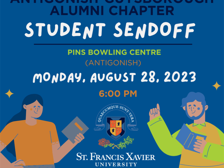 Poster for Antigonish Alumni Student Sendoff